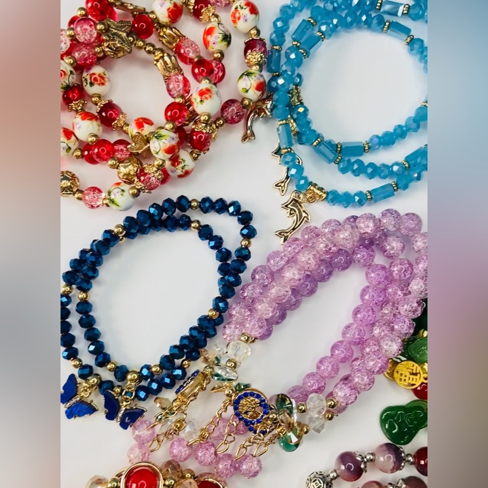 ‼️$5 DEALS BUY NOW 2x Colorful Beaded Bracelets - Picture 8 of 10